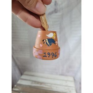 Homemade pot Angel chair of 1996 ornament Xmas hol